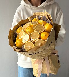 Фруктовый букет "Лимонник" из лимонов  пшеницы