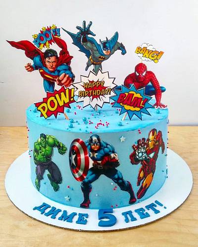 Торт "Супергерои" 1